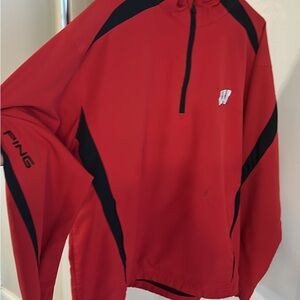 PING Men's Red and Black Jacket
